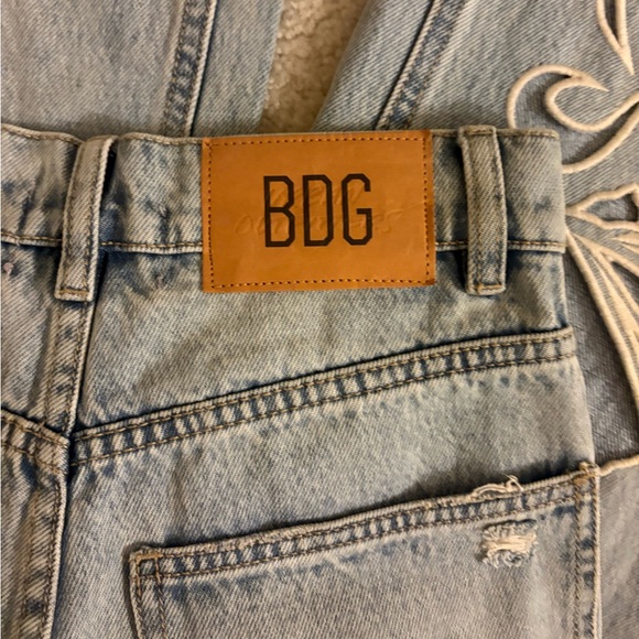 BDG High Waisted Flare Jeans Cutout Seascape Urban Outfitters Exclusive - Picture 6 of 9